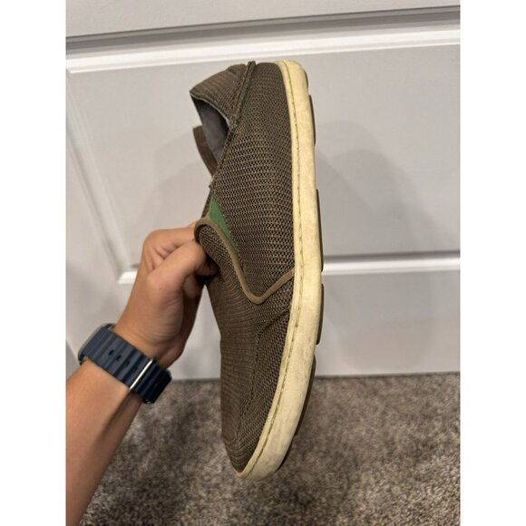 Olukai Nohea Mesh Loafers Men's Mustang/Lime Peel Casual Slip On Shoes Sz 8.5 - Picture 4 of 6